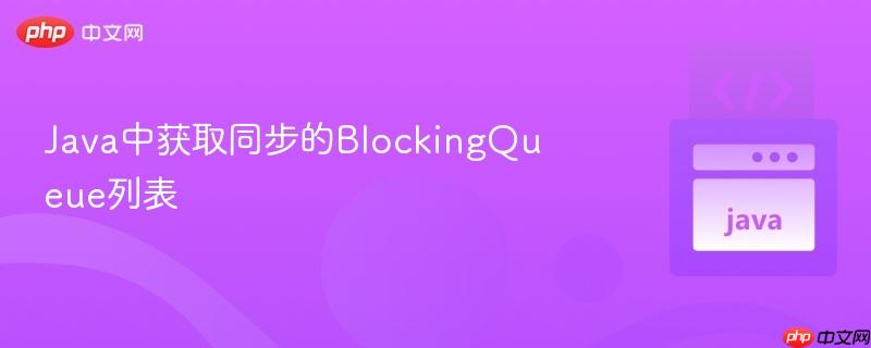 Java中获取同步的BlockingQueue列表