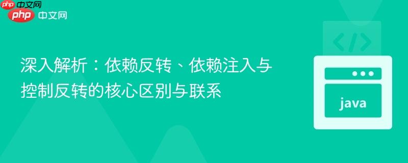 深入解析：依赖反转、依赖注入与控制反转的核心区别与联系