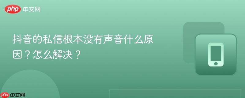 抖音的私信根本没有声音什么原因？怎么解决？