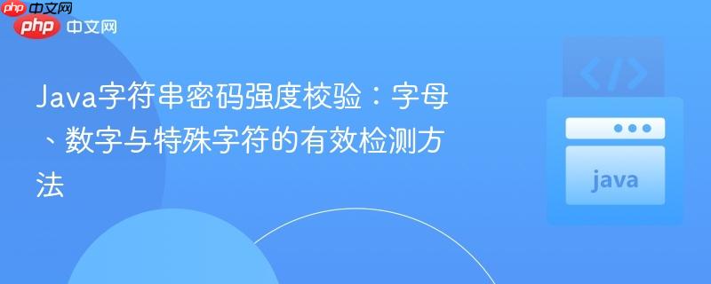 Java字符串密码强度校验：字母、数字与特殊字符的有效检测方法