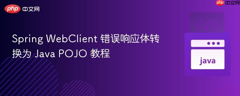Spring WebClient 错误响应体转换为 Java POJO 教程