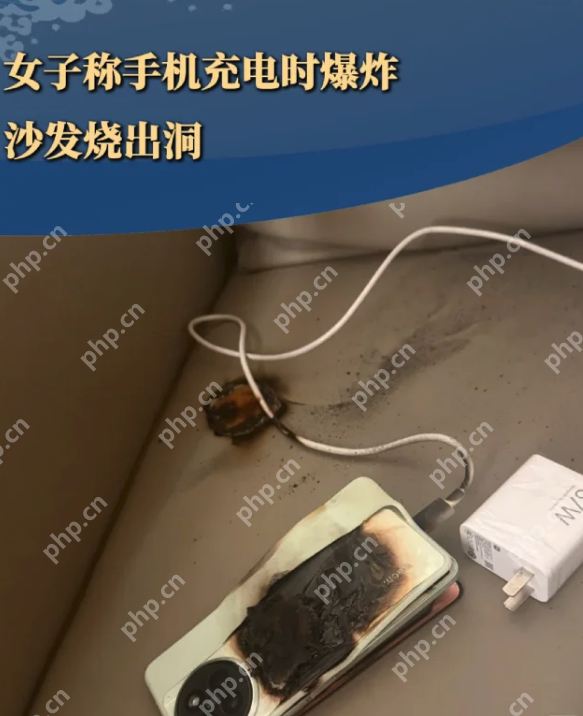 女子称小米手机充电时爆炸，沙发被烧出大洞