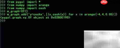 用Python pygal绘制双曲余弦函数图像