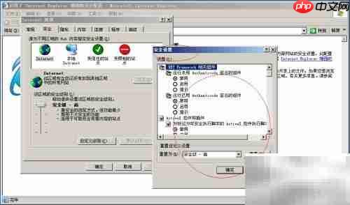 Win Server 2003调IE安全等级
