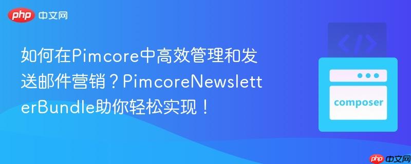 如何在Pimcore中高效管理和发送邮件营销？PimcoreNewsletterBundle助你轻松实现！
