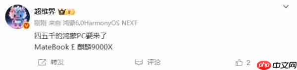  新款华为 MateBook E 被曝 11 月发布 支持三端应用互通 