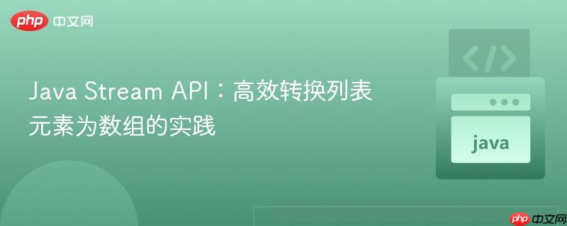 Java Stream API：高效转换列表元素为数组的实践