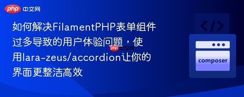 如何解决FilamentPHP表单组件过多导致的用户体验问题，使用lara-zeus/accordion让你的界面更整洁高效