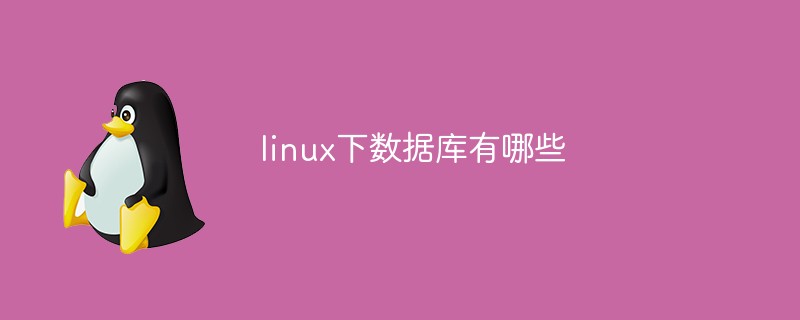 linux下数据库有哪些