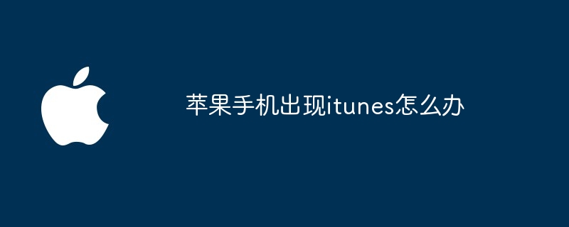 苹果手机出现itunes怎么办