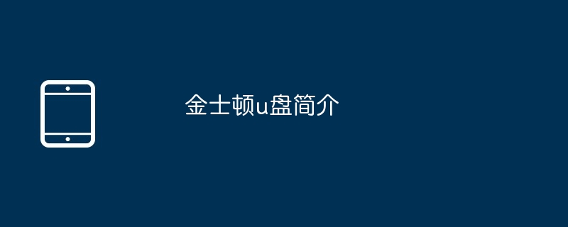 金士顿u盘简介