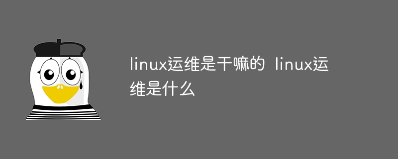 linux运维是干嘛的  linux运维是什么