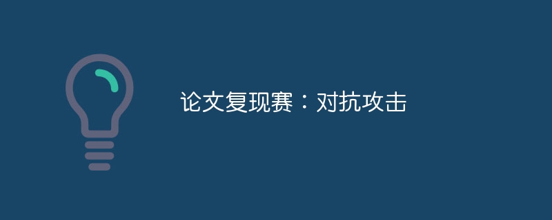 论文复现赛：对抗攻击