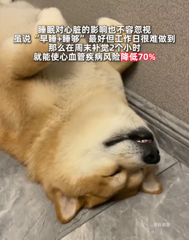 周末补觉2小时心血管患病率直降7成，双节你准备在家补觉吗？