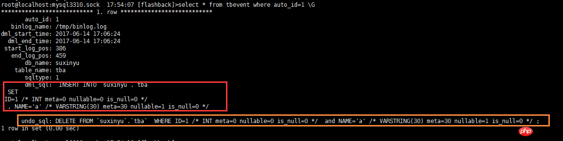 mysql基于binlog回滚工具实例详解