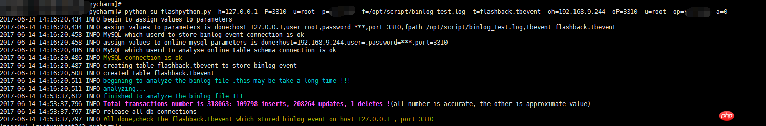 mysql基于binlog回滚工具实例详解