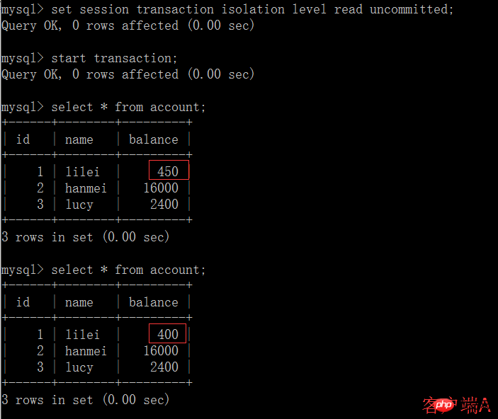 MySQL中关于四种事务隔离级别的详细介绍（图文）