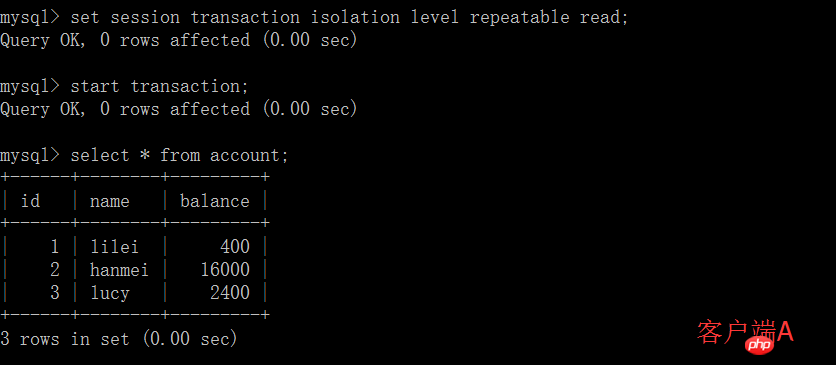 MySQL中关于四种事务隔离级别的详细介绍（图文）