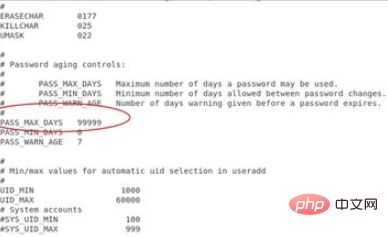 linux下如何设置用户密码永不过期