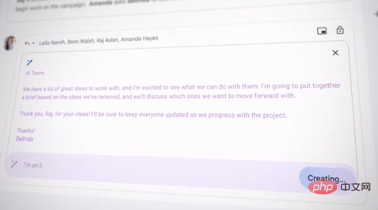 向微软宣战，谷歌宣布在 Gmail、Docs 等应用中加入生成式 AI 功能
