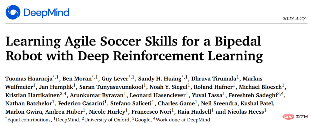 DeepMind为何缺席GPT盛宴？原来在教小机器人踢足球