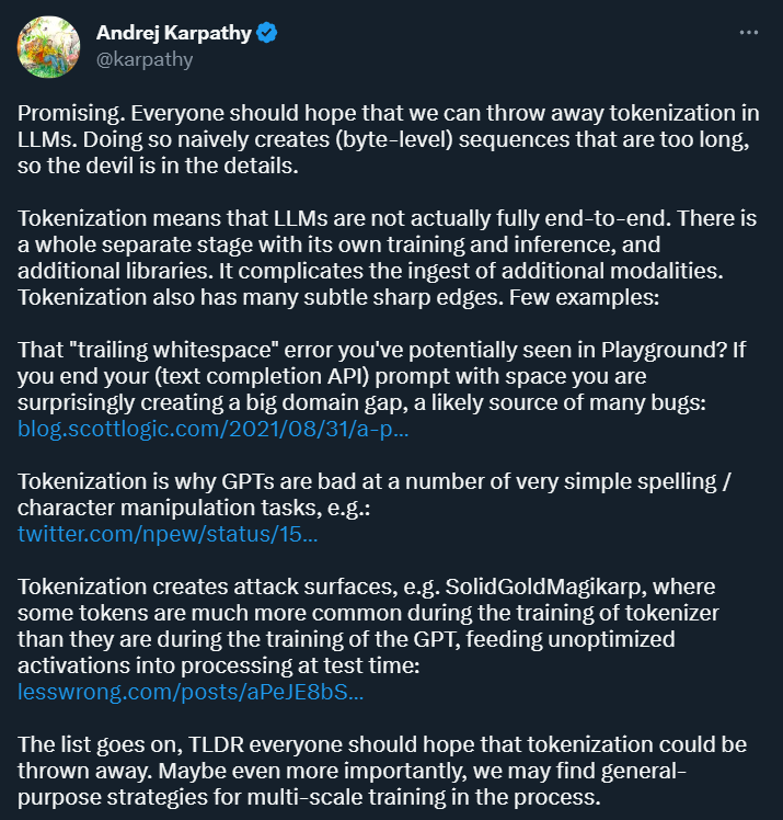 一定要「分词」吗？Andrej Karpathy：是时候抛弃这个历史包袱了