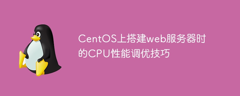 centos上搭建web服务器时的cpu性能调优技巧