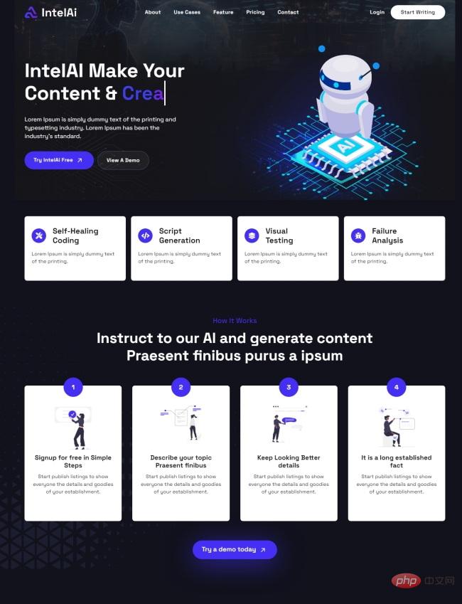 人工智能工具服务公司网站模板