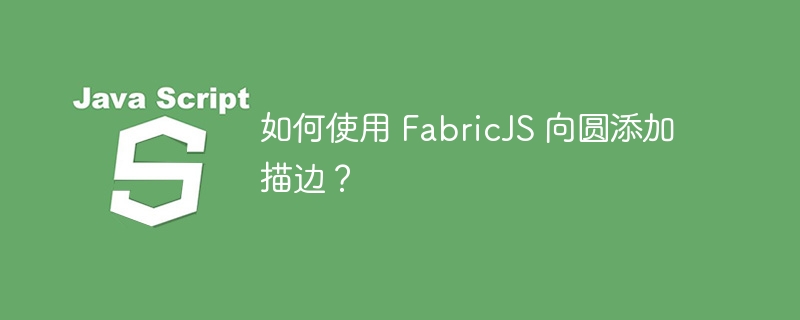 如何使用 FabricJS 向圆添加描边？