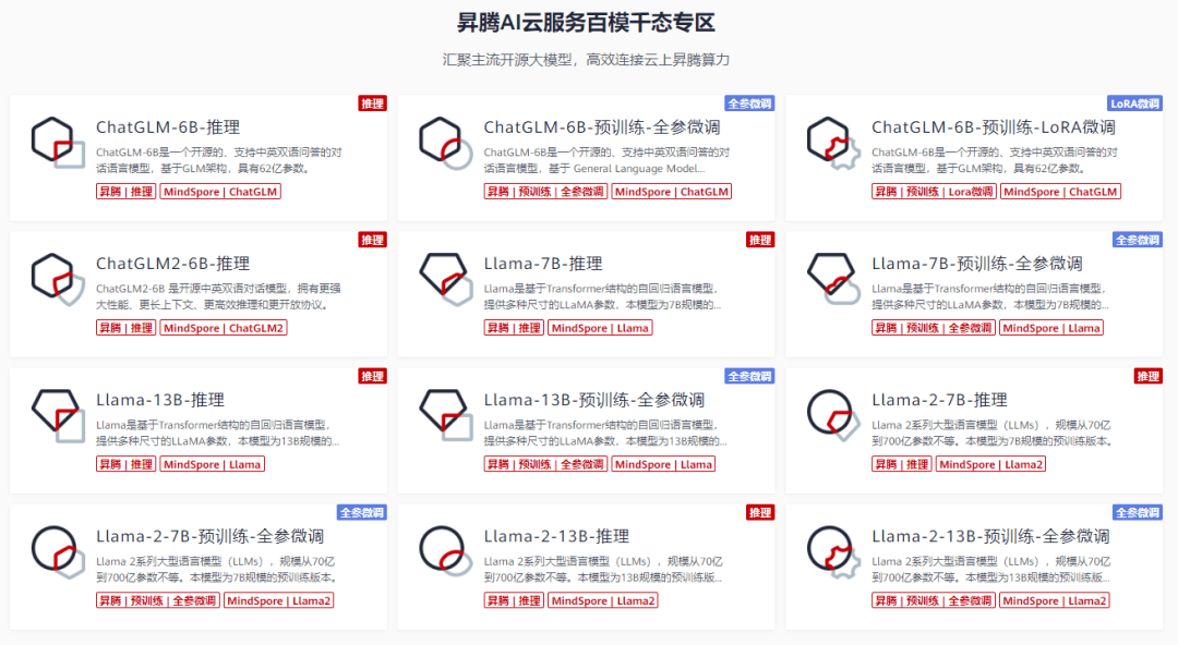 华为云推出「百模千态」专区，用户可自助申请体验昇腾AI云服务