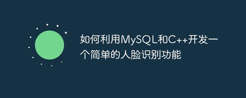 如何利用mysql和c++开发一个简单的人脸识别功能