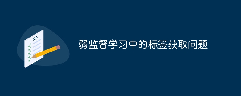 弱监督学习中的标签获取问题