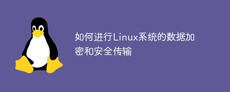 如何进行linux系统的数据加密和安全传输