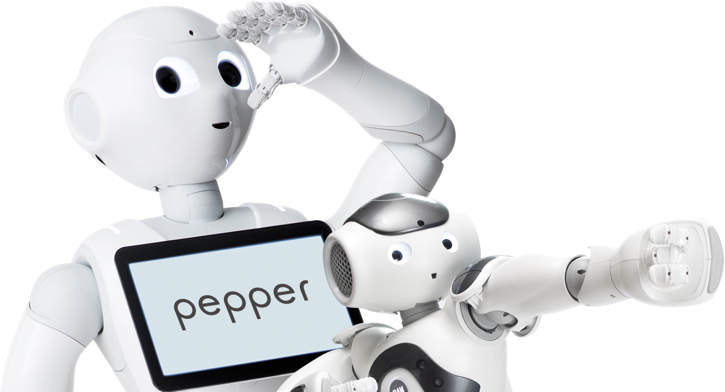 智能对话在区政府会议中心中的Pepper机器人