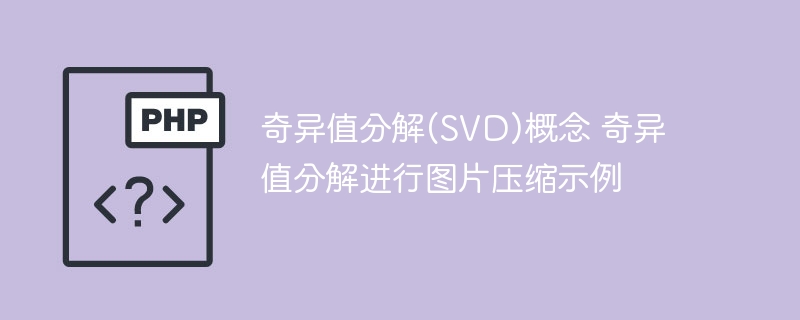 奇异值分解(SVD)简介及其在图片压缩中的示例