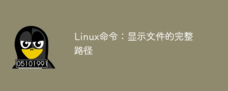 Linux命令：显示文件的完整路径
