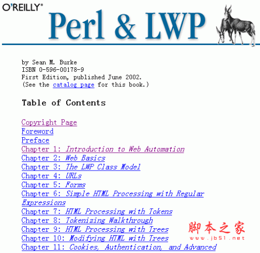Perl Lwp 文档 chm版