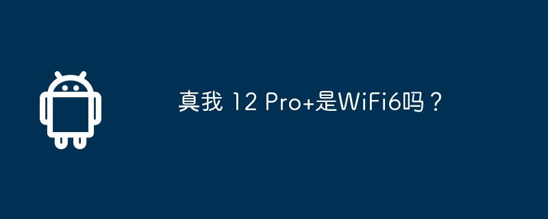 真我 12 Pro+是WiFi6吗？