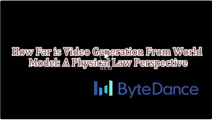 LeCun赞转！类Sora模型能否理解物理规律？字节豆包大模型团队系统性研究揭秘