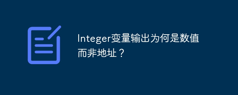 Integer变量输出为何是数值而非地址？