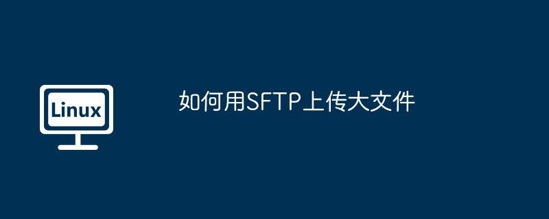 如何用SFTP上传大文件