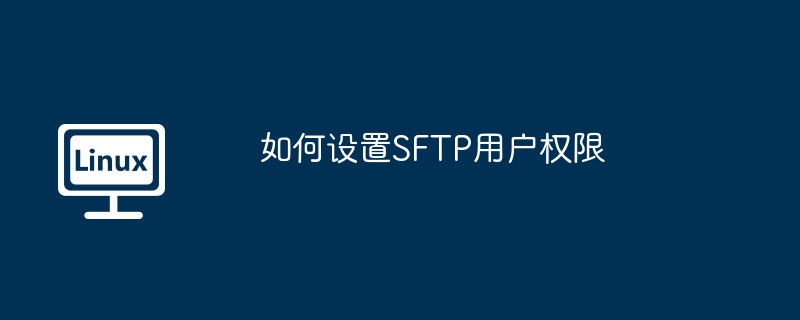 如何设置SFTP用户权限