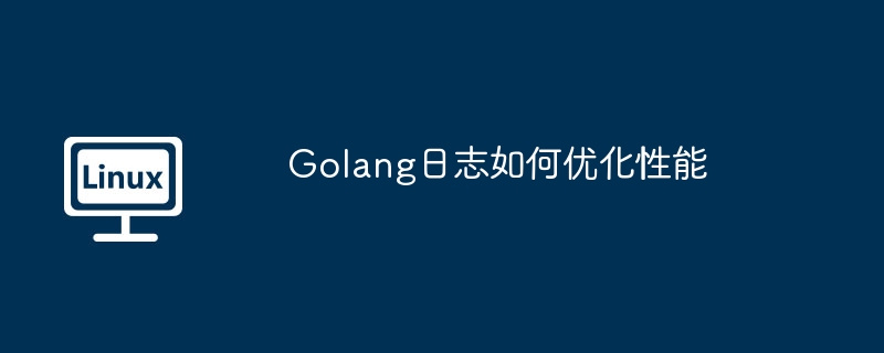 Golang日志如何优化性能