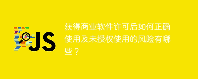 获得商业软件许可后如何正确使用及未授权使用的风险有哪些？
