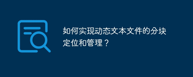 如何实现动态文本文件的分块定位和管理？
