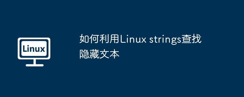 如何利用Linux strings查找隐藏文本