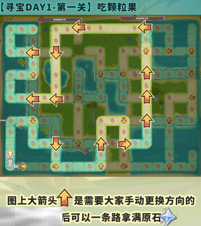 原神龙龙寻宝第一关怎么过 颗粒果，闪闪发光!任务攻略