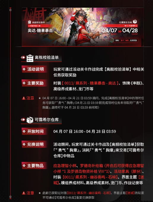 明日方舟4月7日更新什么活动-明日方舟4月7日活动更新内容总结