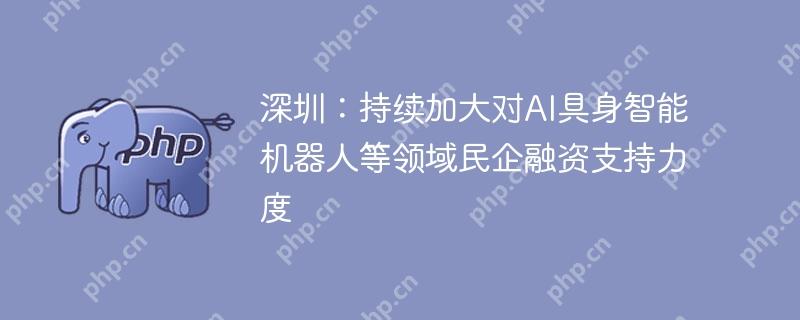 深圳：持续加大对ai具身智能机器人等领域民企融资支持力度