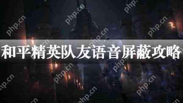 和平精英队友语音屏蔽攻略